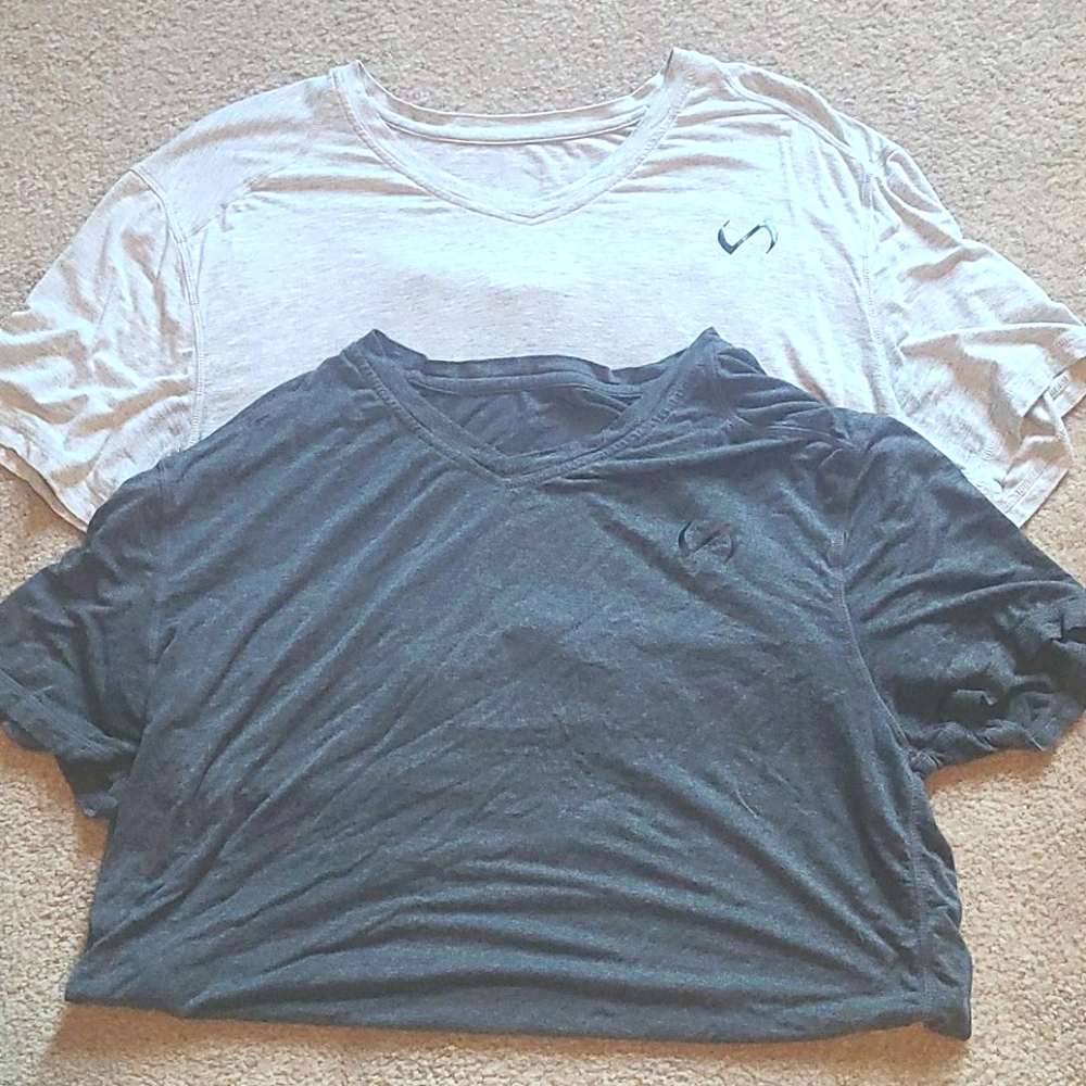 (2) TLF Bamboo Workout Tees L